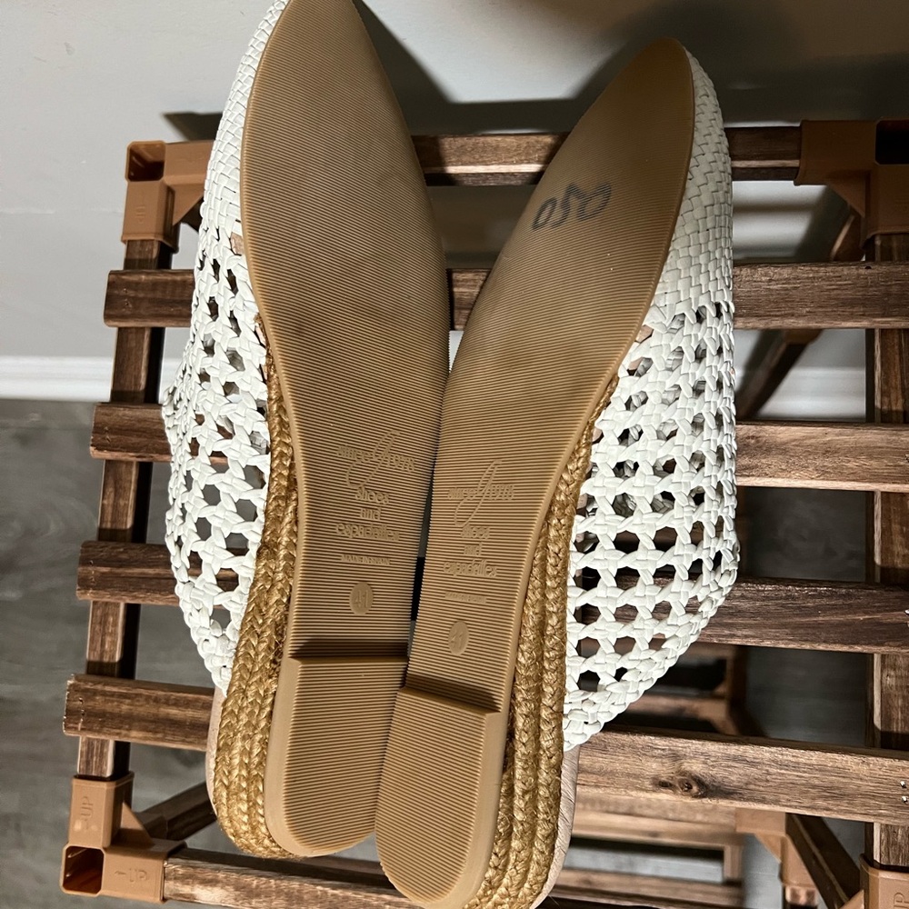 Gaimo Women’s Size 10 White Woven Leather Mules - Picture 6 of 9